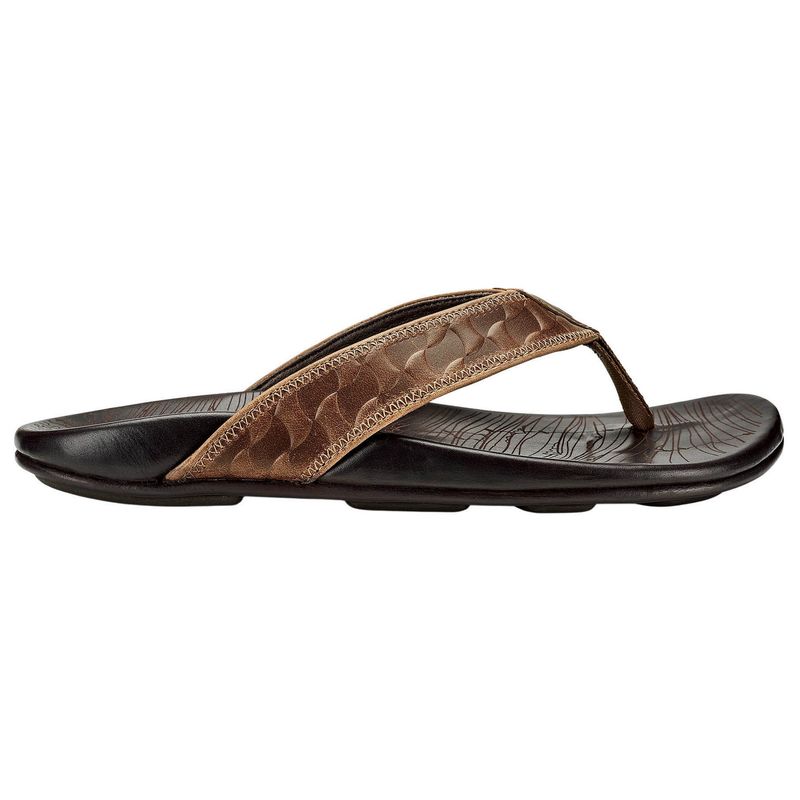 OluKai Hikianalia Flip Flop - Men's Tan / Dark Java