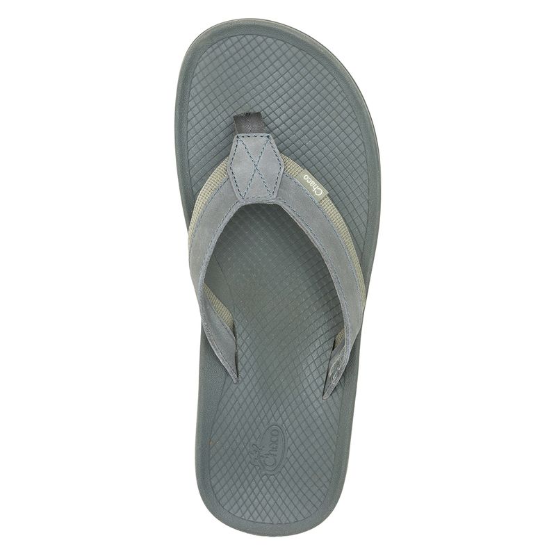Chaco Lowdown Leather Flip Flop - Men's Alloy
