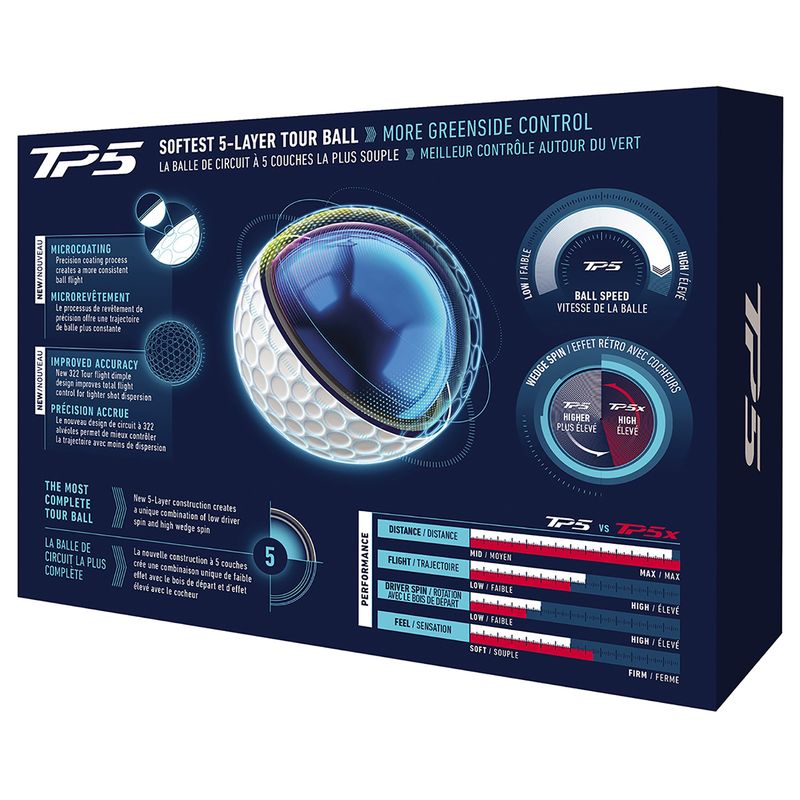 TaylorMade TP5 Golf Ball - 2026 White