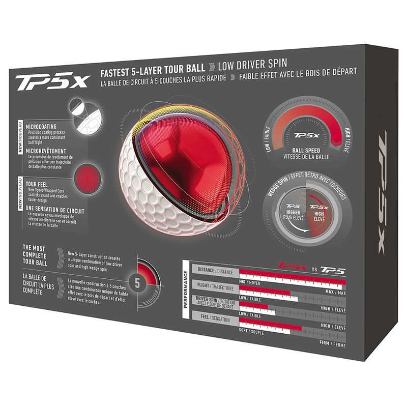 TaylorMade TP5X Golf Ball - 2026 White