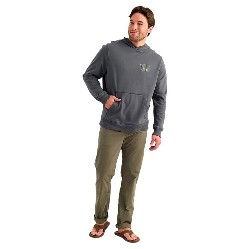 Huk Edisto Born Wave Terry Fishing Hoodie - Men's Dark Shadow