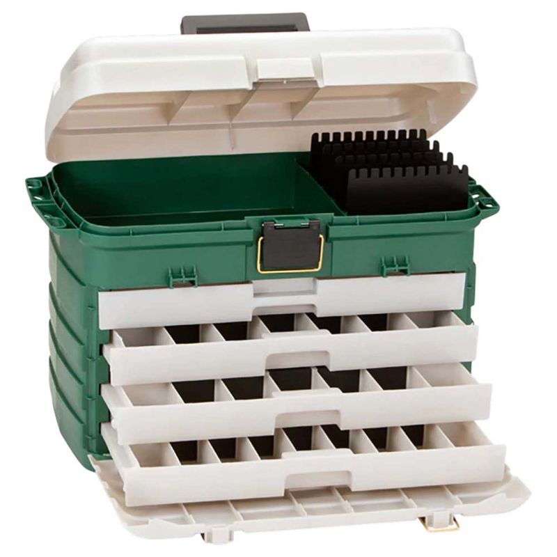 Plano Four-Drawer Tackle Box Green / Sandstone