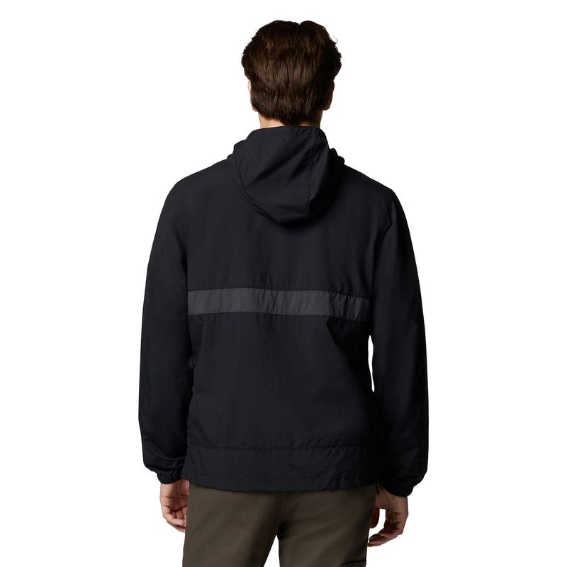 Columbia Spire Valley Hooded Windbreaker - Men's Black / Shark