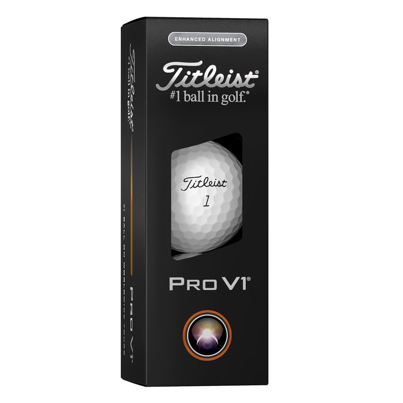 Titleist Pro V1 Enhanced Alignment Golf Ball - 2025 White / Enhanced Alignment