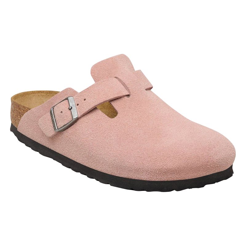 Birkenstock Boston Suede Clog - Women's Pink Clay