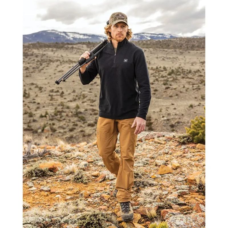 Vortex Optics Yosemite Falls Microgrid Fleece Pullover - Men's Black