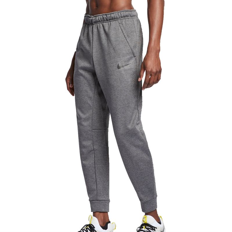 nike training therma tapered joggers in black