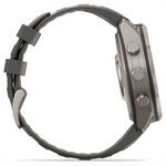 Garmin Fenix 9 Pro Solar GPS Watch Titanium / Pebble Gray / Silver Gray Silicone Band