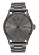NIXON Sentry SS A356 All Gunmetal 100m Water Resistant Mens Analog Classic Watch (42mm Watch Face, 23mm 20mm Stainless Steel Band)