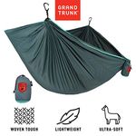 GRAND-TRUNK-Trunk-Tech-Double-Hammock-Two-Person-Camping-Portable-and-Travel-Hammock-Nylon-and-Weather-Proof-Strap-to-Trees-Teal-with-Turquoise-Trim
