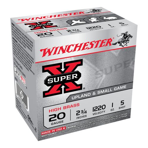 Winchester Super-X 20 Gauge 5 Shot 2.75 Inch Ammunition 25 Rounds