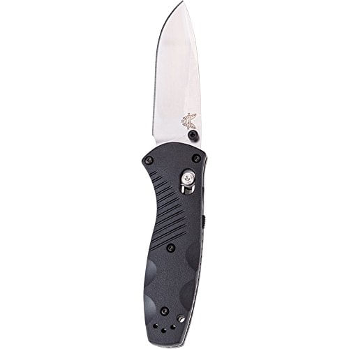 Benchmade-Mini-Barrage-585-Knife-Drop-Point-Blade-Plain-Edge-Satin-Finish-Black-Handle-Main