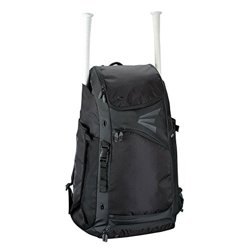 EASTON-E610CBP-Catchers-Bat---Equipment-Backpack-Bag-|-Baseball-Softball-|-BLACK-|-2020-|-Vented-All-Gear-Compartment-|-2-Bat-Sleeves-|-Internal-Shelf-|-Vented-Shoe-Pocket-|-Mesh-Leg-Guard-Sleeves-Main