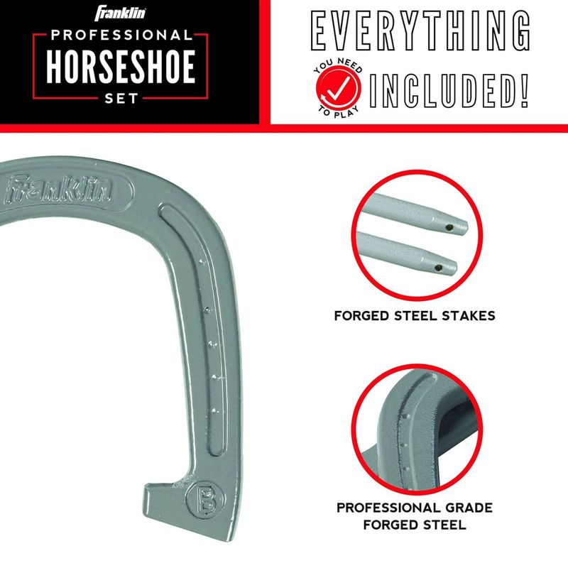  Horseshoes Set - Metal Horseshoe Game Set For