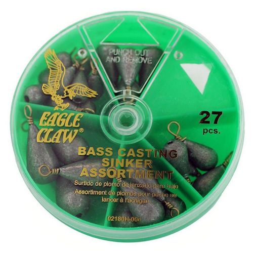 Eagle Claw Bass Casting Sinker 27 Piece Assortment