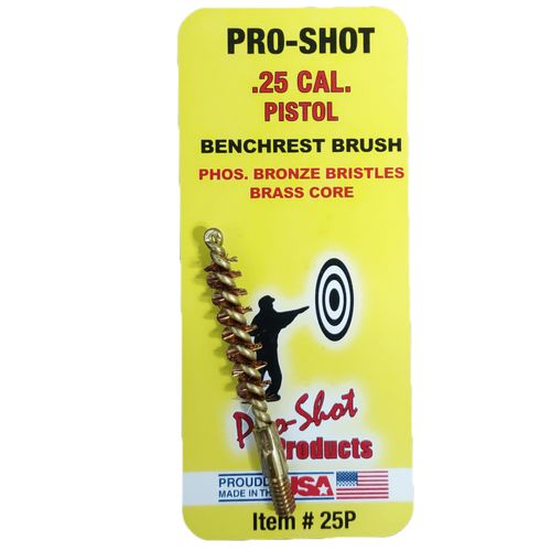 Pro-Shot Benchrest Quality Rifle Bore Brush 25 Caliber 8 X 32 Bronze Thread