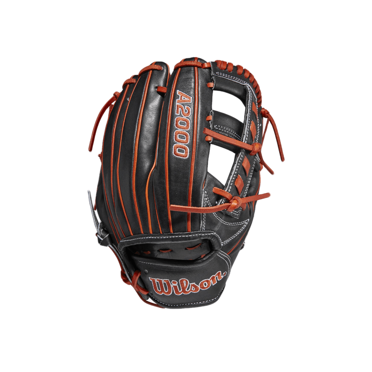 Black and cheap orange baseball glove