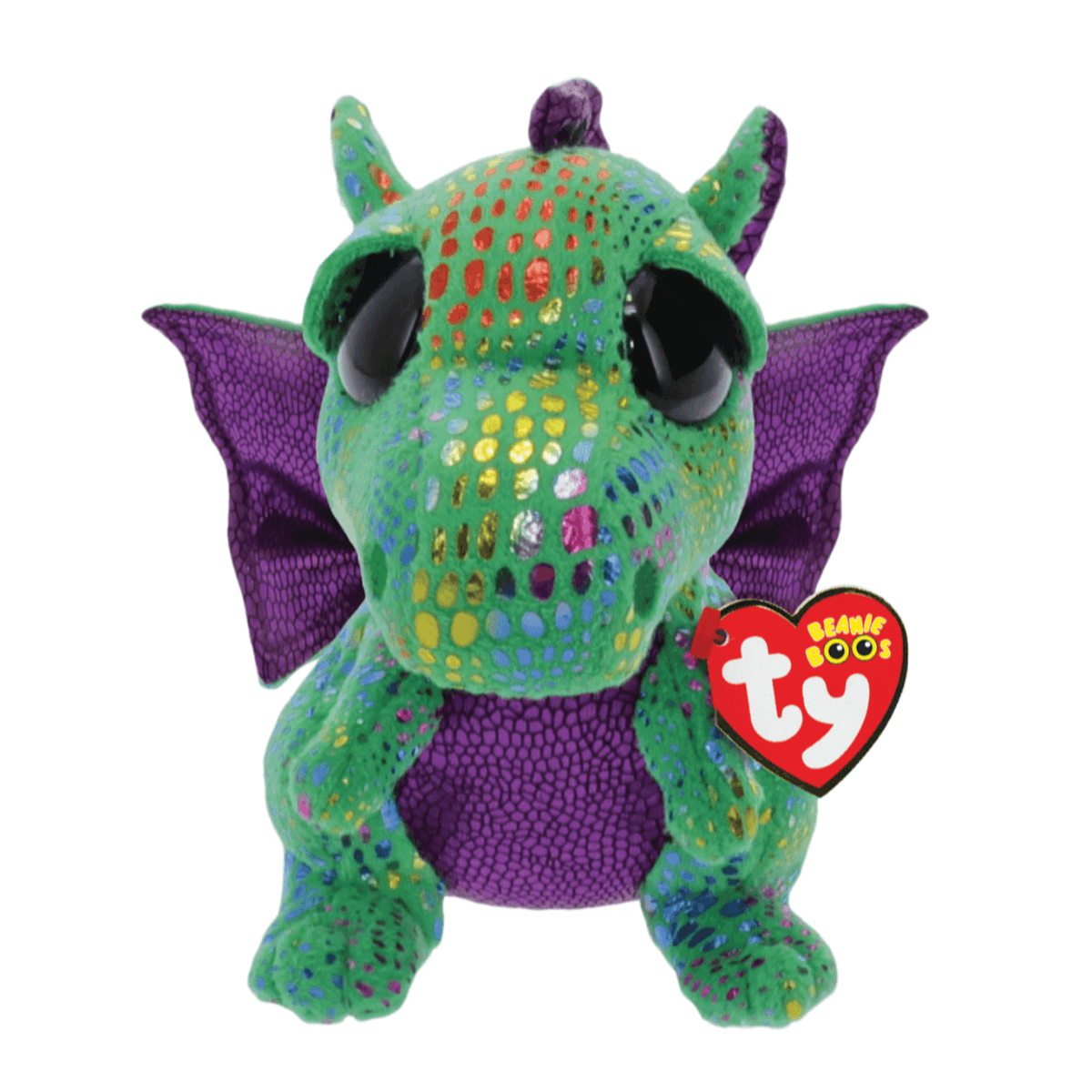 Ty Cinder Green Dragon Beanie Babie - Bobwards.com