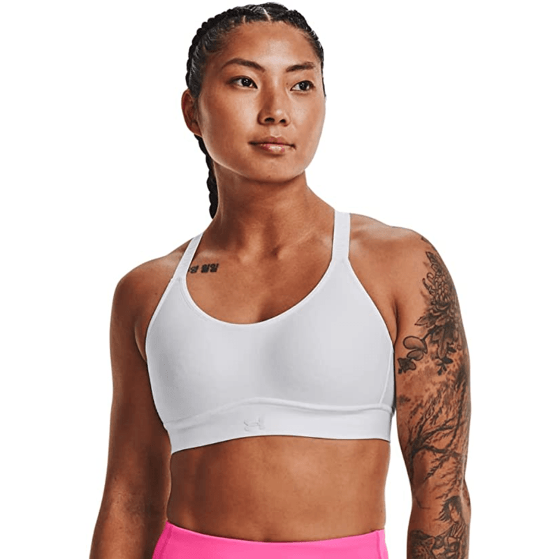 Great For Cycling: Under Armour Infinity Mid Heather Cover Sports Bra, Under  Armour's Bi-Annual Sale Is Here, and the Deals Are Worth Shopping