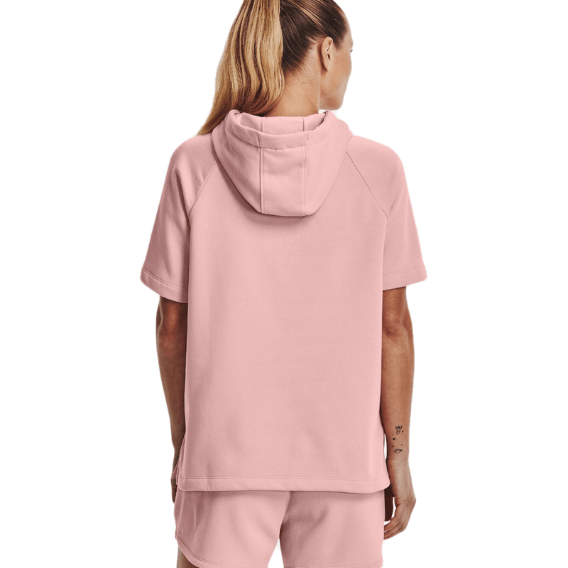 Pink short hot sale sleeve hoodie