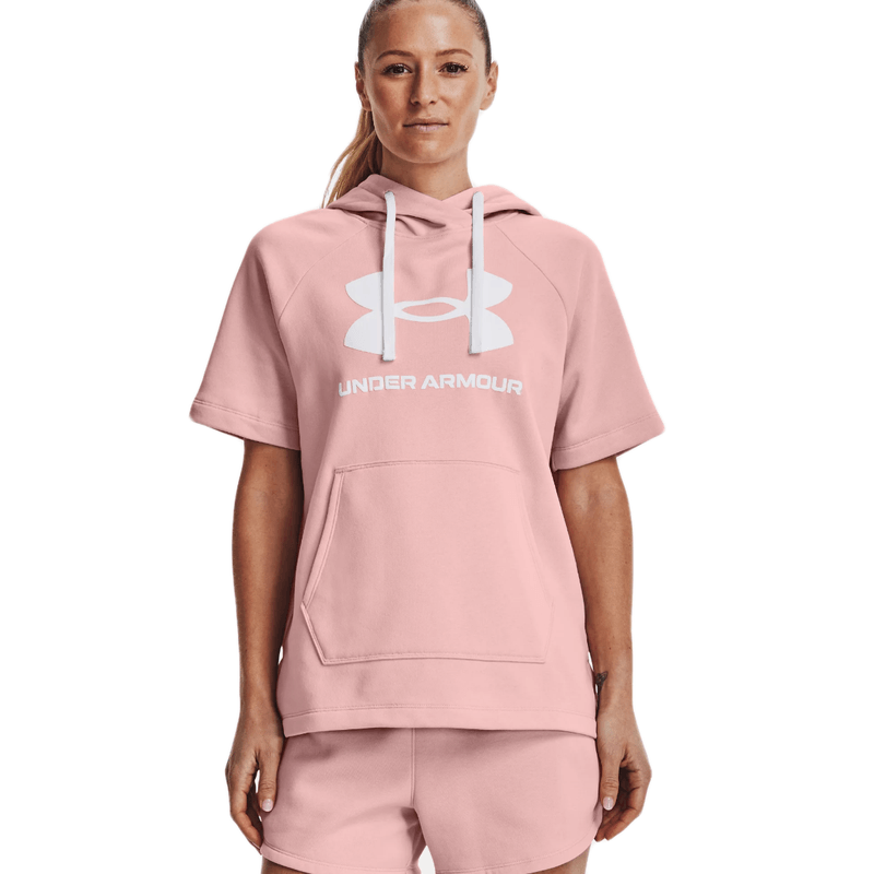 Under armour best sale pink hoodie womens