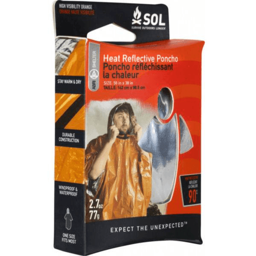 Adventure Medical SOL Heat Reflective Poncho Full-Size Integrated Hood
